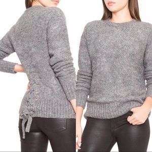 Lovers + Friends Lovely Lines Lace Up Sweater